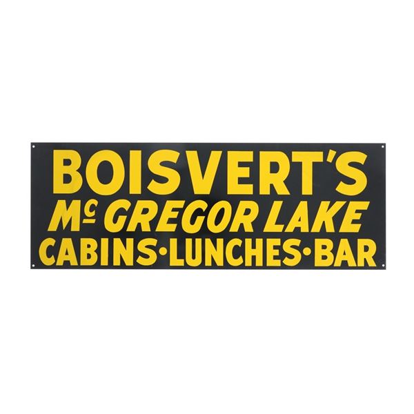 Boisvert's McGregor Lake Advertisement Sign MT