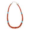 Image 8 : Red Jasper & Turquoise Graduated Necklace Earrings