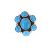 Image 2 : Navajo AR YAZ Sterling Silver Turquoise Ring