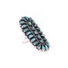 Image 13 : Zuni Needlepoint & Petit Point Turquoise Rings