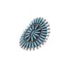 Image 3 : Zuni Needlepoint & Petit Point Turquoise Rings