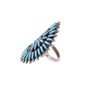 Image 4 : Zuni Needlepoint & Petit Point Turquoise Rings