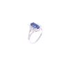 Image 4 : GIA Unheated Sapphire & VS2 Diamond Platinum Ring