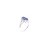 Image 6 : GIA Unheated Sapphire & VS2 Diamond Platinum Ring