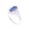 Image 7 : GIA Unheated Sapphire & VS2 Diamond Platinum Ring