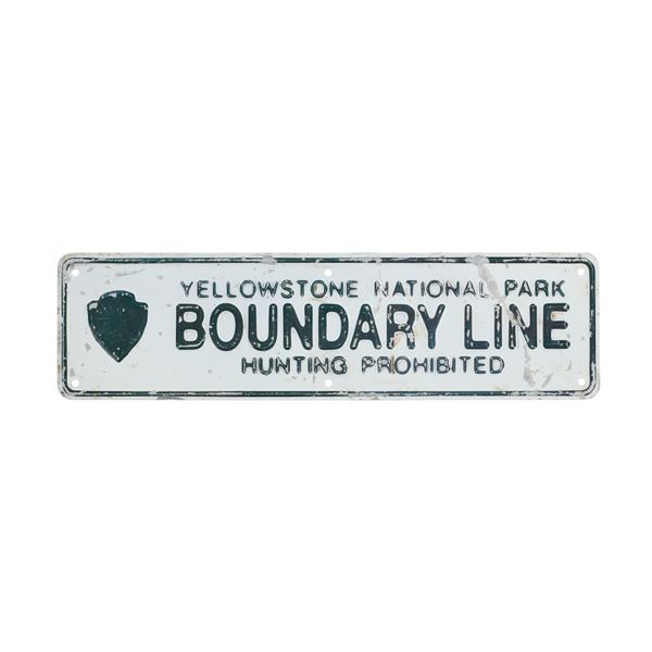 C. 1930- Yellowstone National Park Boundary Sign