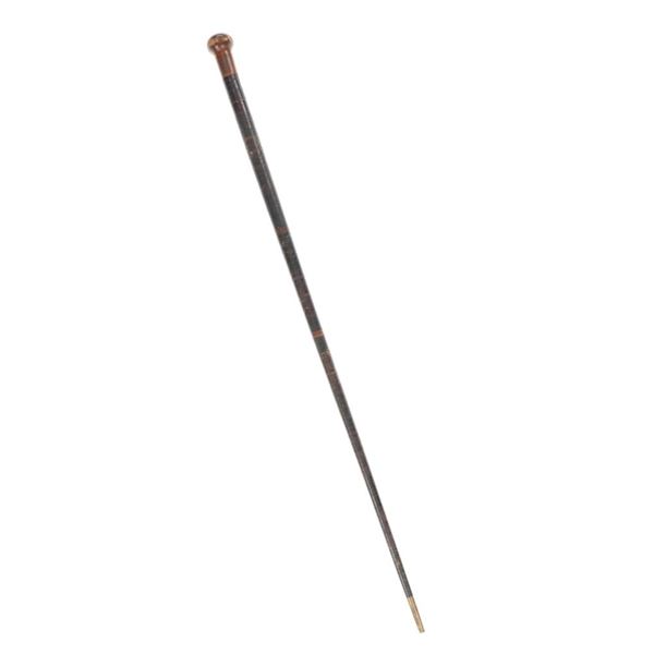 Antique Civil War Stacked Leather Plantation Cane