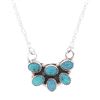 Image 3 : Navajo R. Sam Sterling Silver Turquoise Necklace