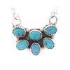 Image 4 : Navajo R. Sam Sterling Silver Turquoise Necklace