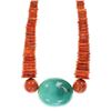 Image 4 : Red Jasper & Large Turquoise Graduated Necklace