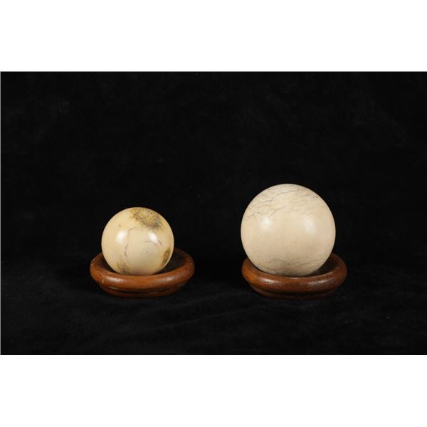 Solid Ivory Decorative or Billiard Balls 19th C.