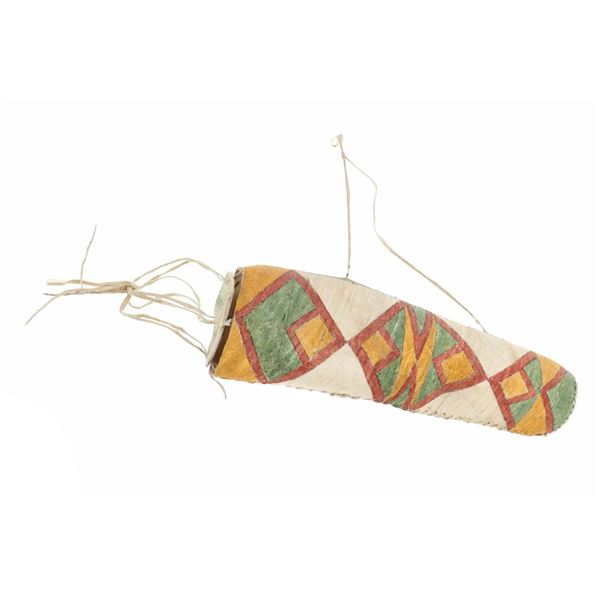 Blackfeet Elliptical Polychrome Parfleche Case