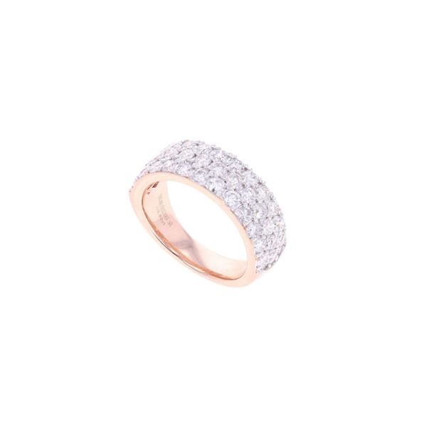 Brilliant Cluster Diamond & 14k Rose Gold Ring
