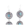 Image 6 : Navajo C Tsosie Sterling Silver Turquoise Earrings