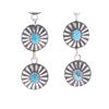 Image 7 : Navajo C Tsosie Sterling Silver Turquoise Earrings
