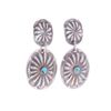 Image 2 : Navajo B. Slim Sterling Silver Turquoise Earrings