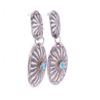 Image 3 : Navajo B. Slim Sterling Silver Turquoise Earrings