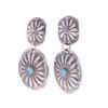 Image 4 : Navajo B. Slim Sterling Silver Turquoise Earrings