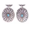 Image 7 : Navajo B. Slim Sterling Silver Turquoise Earrings