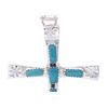 Image 5 : Zuni Cecilia Iule Silver Turquoise Cross Necklace