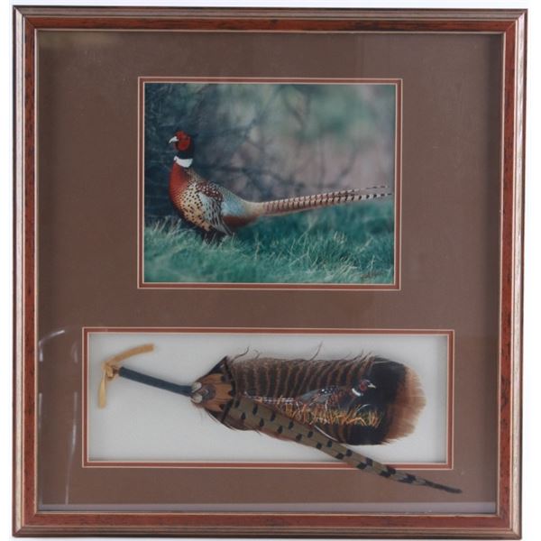 Rick Morkel Pheasant Photo & Painted Feather