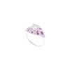 Image 1 : 0.63cts Ruby & VS2 Diamond 14k White Gold Ring