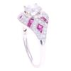 Image 7 : 0.63cts Ruby & VS2 Diamond 14k White Gold Ring