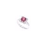 Image 1 : 1.70ct Spinel & VS Diamond Platinum Ring