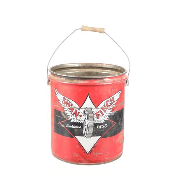 Large 35 lbs Swan-Finch Oil / Grease Can 1920-30s