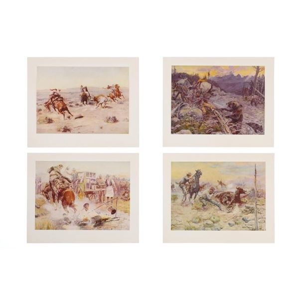 Charles M. Russell Prints For Framing 1960-70s (4)