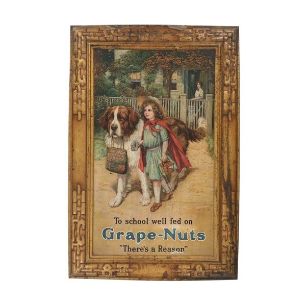 Grape-Nut Cereal Tin Advertisement 1910-20s