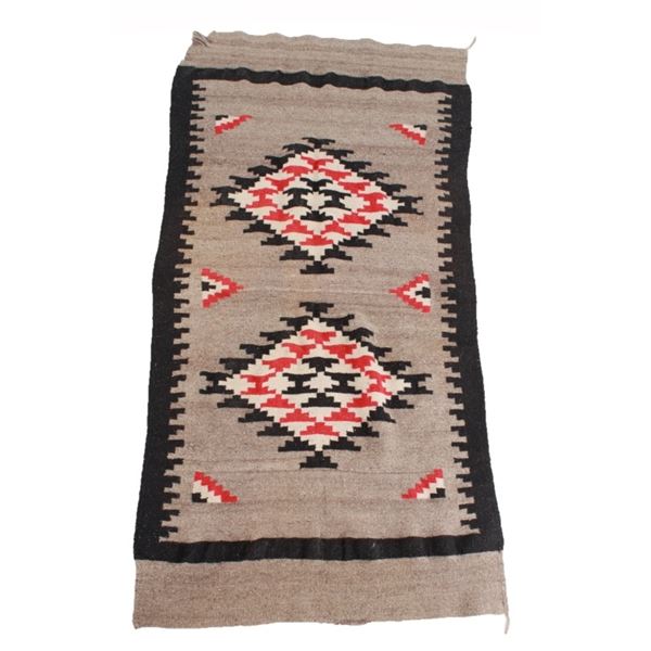 Vintage Mexican Indigenous Two Grey Style Blanket