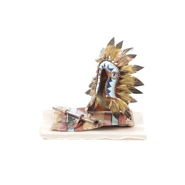 Jay Tschudy Native American Warbonnet Metal Art