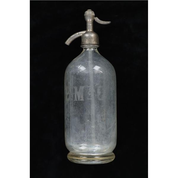 B.M. & Company Glass Seltzer Bottle c. 1930-40s