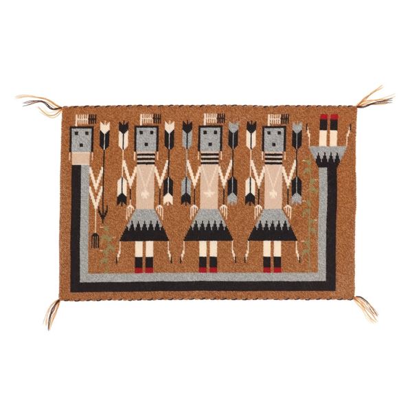 American Rainbow Yei-Bi-Chai Needlepoint Rug