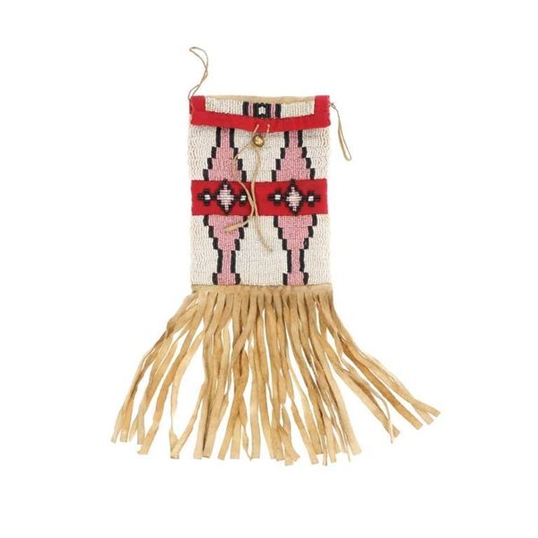 Cheyenne Buffalo Hide Beaded Dispatch Bag