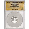 Image 1 : 2014 Proof 1/4 oz Platinum JFK Apollo 11 Anniversary Medal ANACS MS69