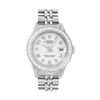 Image 1 : Rolex Ladies Stainless Steel White Arabic Diamond Datejust Wristwatch