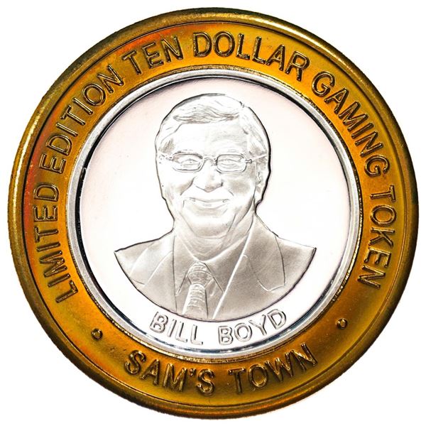 .999 Silver Sam's Town Las Vegas $10 Limited Edition Casino Gaming Token