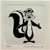 Image 2 : "Pepe le Pew" Framed Limited Edition Etching with Hand-Tinted Color and Numbered
