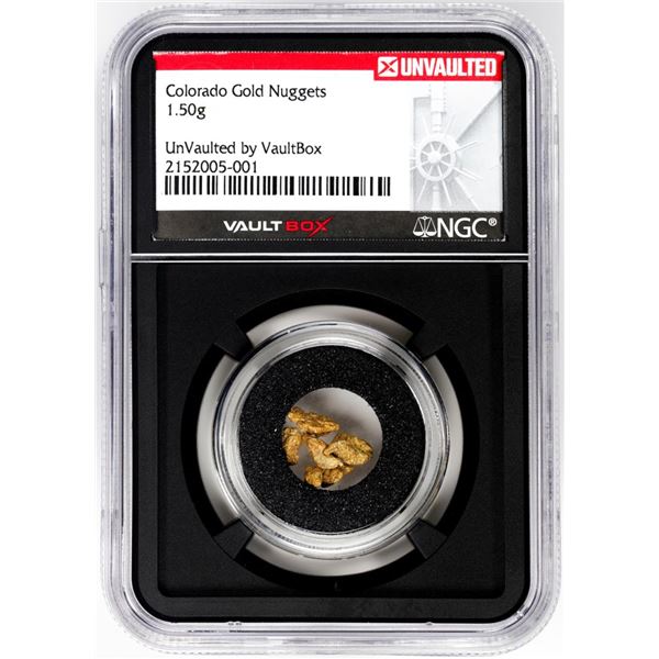 Lot of Colorado Gold Nuggets 1.50 Grams Total Weight NGC Vaultbox Unvaulted