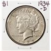 Image 1 : 1934-D $1 Peace Silver Dollar Coin