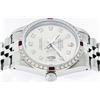 Image 3 : Rolex Mens Stainless Steel Gray Ruby and Diamond Datejust Wristwatch