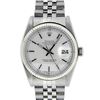 Image 2 : Rolex Mens Stainless Steel Silver Index Datejust Wristwatch
