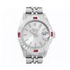 Image 1 : Rolex Ladies Stainless Steel Ruby and Diamond Datejust Wristwatch