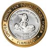 Image 1 : .999 Fine Silver Flamingo Reno, Nevada $10 Limited Edition Gaming Token