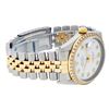 Image 3 : Rolex Mens Two Tone Diamond Dial Datejust Wristwatch
