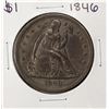 Image 1 : 1846 $1 Seated Liberty Silver Dollar Coin