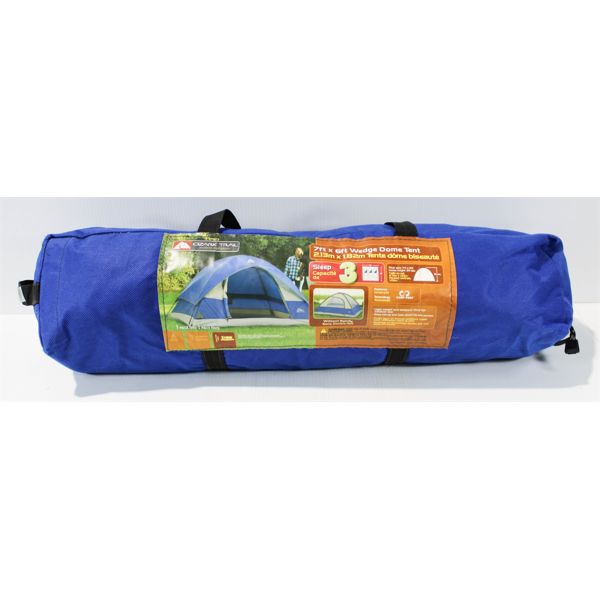 OZARK TRAIL WEDGE DOME TENT SLEEP 3 7FT X 6FT