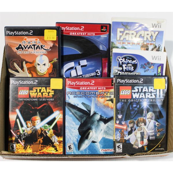 ASST. PS2 & WII VIDEO GAMES STAR WARS ETC.